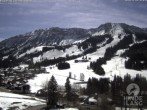 Archiv Foto Webcam Sicht vom Kinderhotel Oberjoch aus auf das Skigebiet gegenüber 04:00
