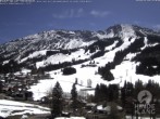 Archived image Webcam View of the kids hotel Oberjoch at the slopes in front 11:00