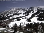 Archived image Webcam View of the kids hotel Oberjoch at the slopes in front 13:00