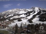 Archived image Webcam View of the kids hotel Oberjoch at the slopes in front 17:00