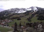 Archiv Foto Webcam Sicht vom Kinderhotel Oberjoch aus auf das Skigebiet gegenüber 17:00