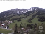 Archiv Foto Webcam Sicht vom Kinderhotel Oberjoch aus auf das Skigebiet gegenüber 08:00