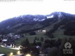 Archived image Webcam View of the kids hotel Oberjoch at the slopes in front 05:00