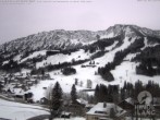 Archiv Foto Webcam Sicht vom Kinderhotel Oberjoch aus auf das Skigebiet gegenüber 11:00