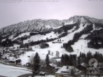 Archived image Webcam View of the kids hotel Oberjoch at the slopes in front 13:00