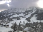 Archiv Foto Webcam Sicht vom Kinderhotel Oberjoch aus auf das Skigebiet gegenüber 09:00