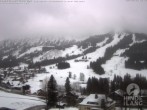 Archived image Webcam View of the kids hotel Oberjoch at the slopes in front 07:00