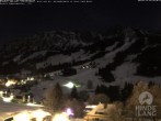 Archiv Foto Webcam Sicht vom Kinderhotel Oberjoch aus auf das Skigebiet gegenüber 03:00