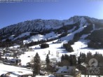 Archiv Foto Webcam Sicht vom Kinderhotel Oberjoch aus auf das Skigebiet gegenüber 11:00