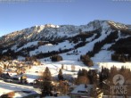 Archived image Webcam View of the kids hotel Oberjoch at the slopes in front 15:00