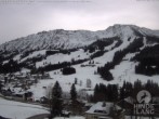 Archived image Webcam View of the kids hotel Oberjoch at the slopes in front 11:00