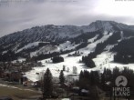 Archiv Foto Webcam Sicht vom Kinderhotel Oberjoch aus auf das Skigebiet gegenüber 11:00