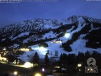 Archiv Foto Webcam Sicht vom Kinderhotel Oberjoch aus auf das Skigebiet gegenüber 17:00