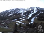 Archived image Webcam View of the kids hotel Oberjoch at the slopes in front 05:00