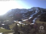 Archived image Webcam View of the kids hotel Oberjoch at the slopes in front 07:00