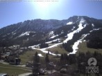 Archived image Webcam View of the kids hotel Oberjoch at the slopes in front 09:00