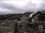 Archived image Webcam View of the kids hotel Oberjoch at the slopes in front 11:00