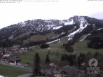 Archiv Foto Webcam Sicht vom Kinderhotel Oberjoch aus auf das Skigebiet gegenüber 17:00