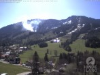 Archiv Foto Webcam Sicht vom Kinderhotel Oberjoch aus auf das Skigebiet gegenüber 09:00