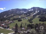 Archiv Foto Webcam Sicht vom Kinderhotel Oberjoch aus auf das Skigebiet gegenüber 11:00