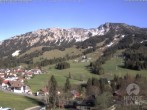 Archiv Foto Webcam Sicht vom Kinderhotel Oberjoch aus auf das Skigebiet gegenüber 17:00