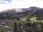 Archived image Webcam View of the kids hotel Oberjoch at the slopes in front 15:00
