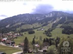 Archiv Foto Webcam Sicht vom Kinderhotel Oberjoch aus auf das Skigebiet gegenüber 11:00
