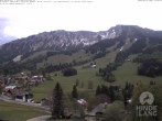 Archiv Foto Webcam Sicht vom Kinderhotel Oberjoch aus auf das Skigebiet gegenüber 13:00