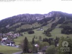 Archived image Webcam View of the kids hotel Oberjoch at the slopes in front 05:00
