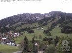 Archived image Webcam View of the kids hotel Oberjoch at the slopes in front 07:00