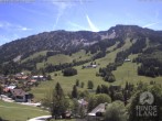 Archiv Foto Webcam Sicht vom Kinderhotel Oberjoch aus auf das Skigebiet gegenüber 11:00