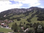Archiv Foto Webcam Sicht vom Kinderhotel Oberjoch aus auf das Skigebiet gegenüber 13:00