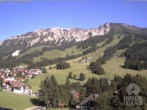 Archiv Foto Webcam Sicht vom Kinderhotel Oberjoch aus auf das Skigebiet gegenüber 18:00