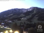 Archiv Foto Webcam Sicht vom Kinderhotel Oberjoch aus auf das Skigebiet gegenüber 03:00
