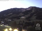 Archiv Foto Webcam Sicht vom Kinderhotel Oberjoch aus auf das Skigebiet gegenüber 03:00
