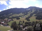Archiv Foto Webcam Sicht vom Kinderhotel Oberjoch aus auf das Skigebiet gegenüber 11:00