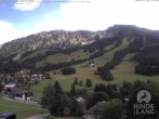 Archiv Foto Webcam Sicht vom Kinderhotel Oberjoch aus auf das Skigebiet gegenüber 13:00