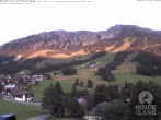 Archiv Foto Webcam Sicht vom Kinderhotel Oberjoch aus auf das Skigebiet gegenüber 19:00