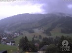 Archiv Foto Webcam Sicht vom Kinderhotel Oberjoch aus auf das Skigebiet gegenüber 05:00