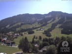 Archiv Foto Webcam Sicht vom Kinderhotel Oberjoch aus auf das Skigebiet gegenüber 11:00