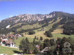 Archiv Foto Webcam Sicht vom Kinderhotel Oberjoch aus auf das Skigebiet gegenüber 15:00