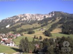 Archiv Foto Webcam Sicht vom Kinderhotel Oberjoch aus auf das Skigebiet gegenüber 17:00