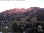 Archiv Foto Webcam Sicht vom Kinderhotel Oberjoch aus auf das Skigebiet gegenüber 19:00