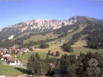Archiv Foto Webcam Sicht vom Kinderhotel Oberjoch aus auf das Skigebiet gegenüber 17:00