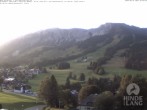 Archiv Foto Webcam Sicht vom Kinderhotel Oberjoch aus auf das Skigebiet gegenüber 13:00