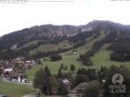 Archiv Foto Webcam Sicht vom Kinderhotel Oberjoch aus auf das Skigebiet gegenüber 13:00