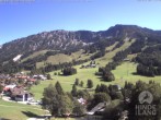 Archiv Foto Webcam Sicht vom Kinderhotel Oberjoch aus auf das Skigebiet gegenüber 13:00