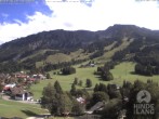Archiv Foto Webcam Sicht vom Kinderhotel Oberjoch aus auf das Skigebiet gegenüber 13:00