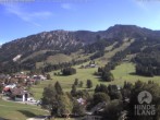 Archiv Foto Webcam Sicht vom Kinderhotel Oberjoch aus auf das Skigebiet gegenüber 13:00