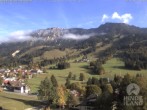 Archiv Foto Webcam Sicht vom Kinderhotel Oberjoch aus auf das Skigebiet gegenüber 15:00